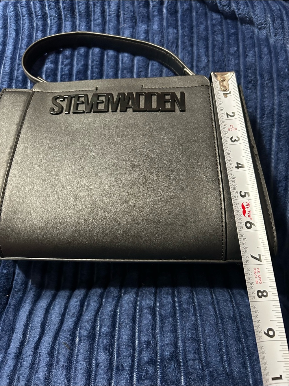 Steve Madden Black Structured Top-Handle Satchel - Picture 3 of 12